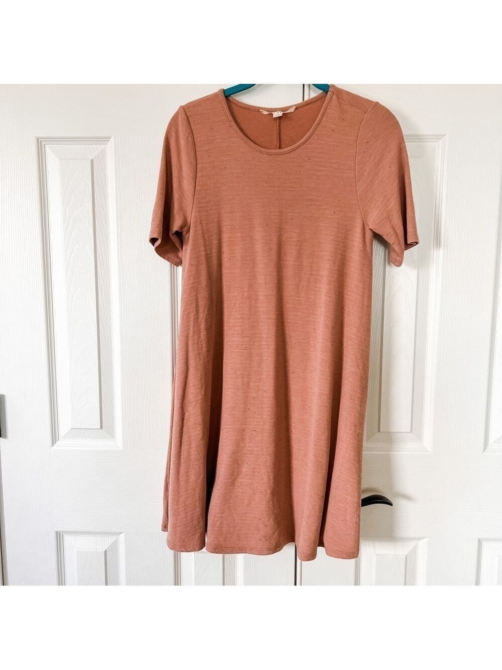 Miami Pink ALine Oversized Short Sleeve Shift Casual Tee Shirt Dress Extra Small